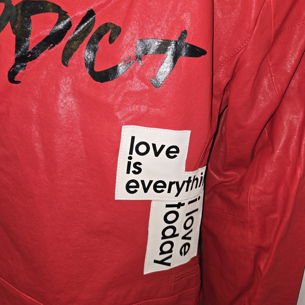 Leather Red Love Addict Jacket - Picture 14 of 16